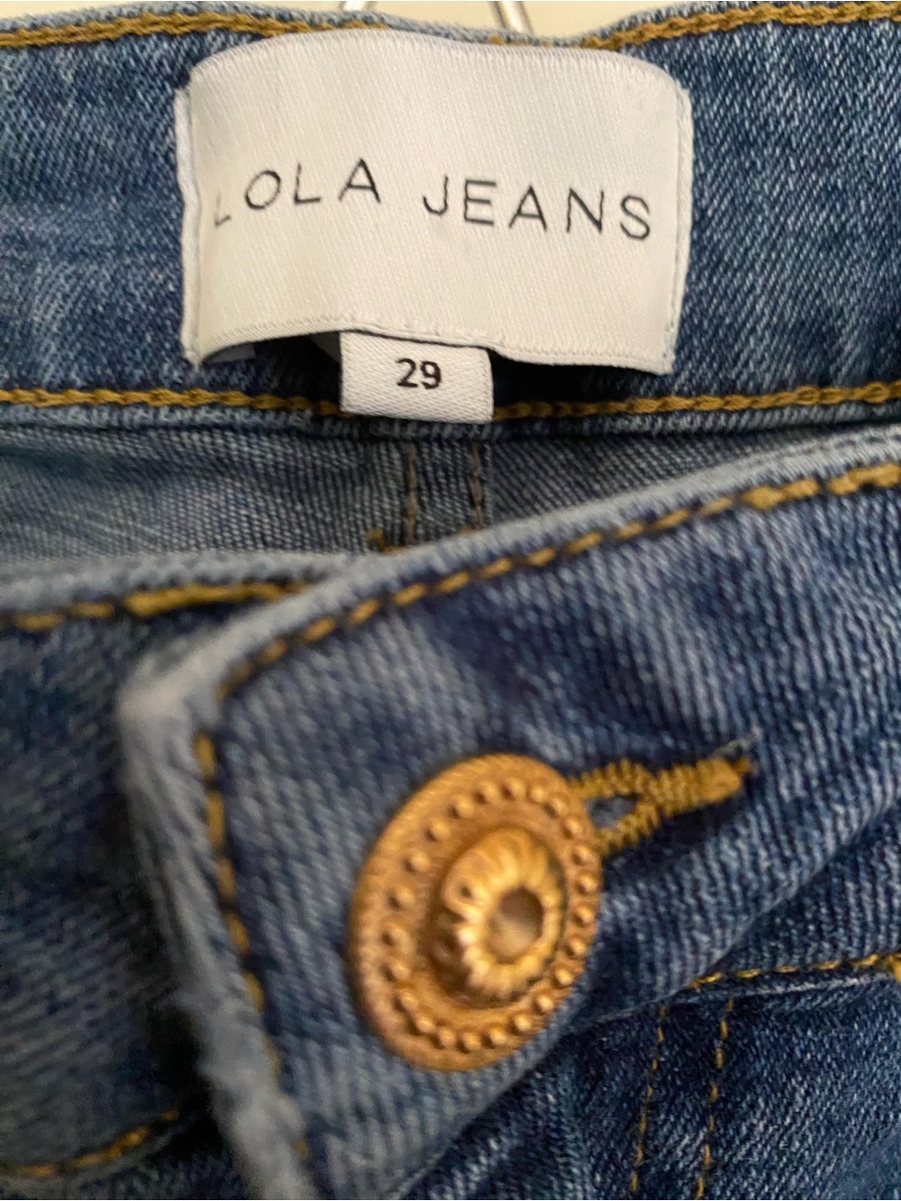Lola Jeans Western Inspired Milan-RCB High Rise Wide Leg Medium Wash Jean Size29 - Picture 13 of 16